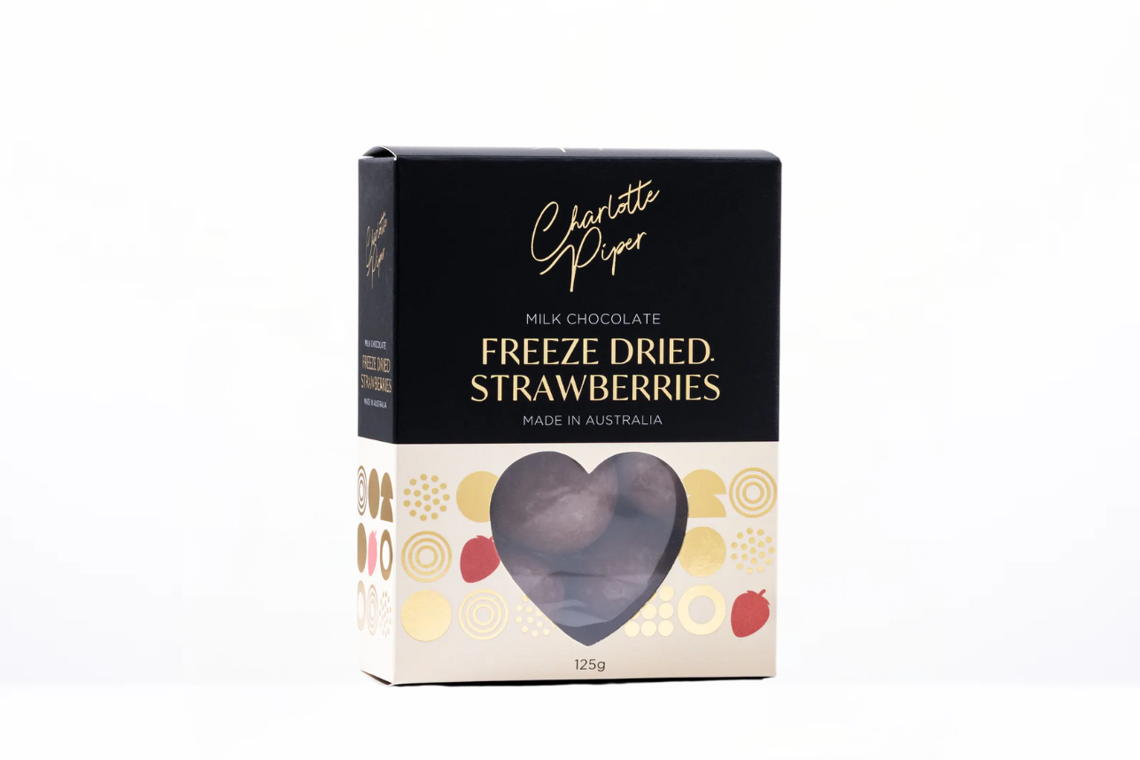 Charlotte Piper Milk Chocolate Freeze Dried Strawberries 125g