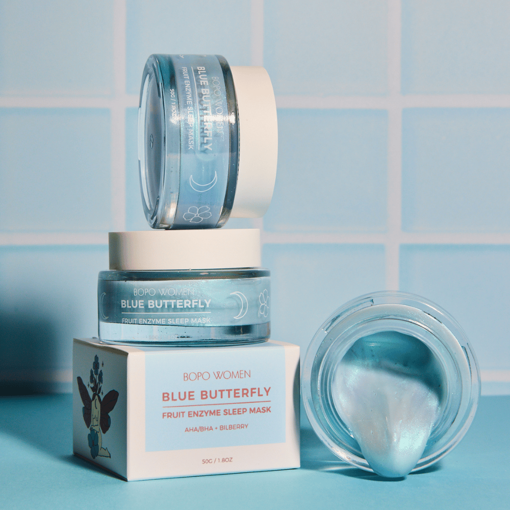 Bopo Women Blue Butterfly Enzyme Sleep Mask