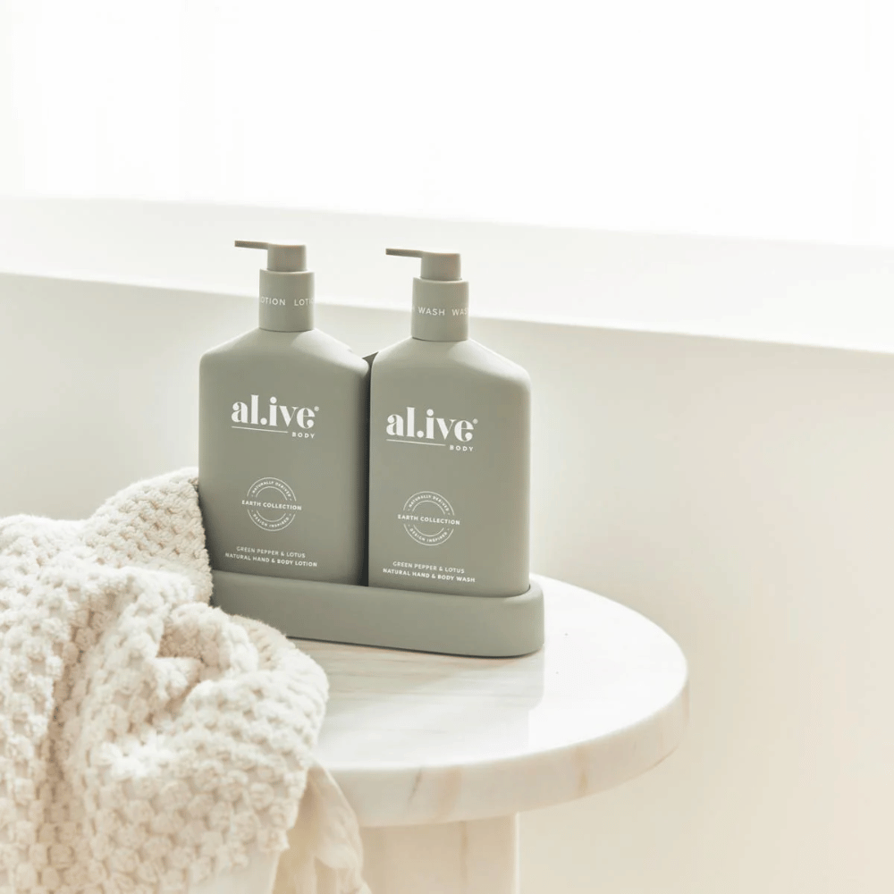 Al.ive Body Wash &amp; Lotion Duo - Green Pepper &amp; Lotus
