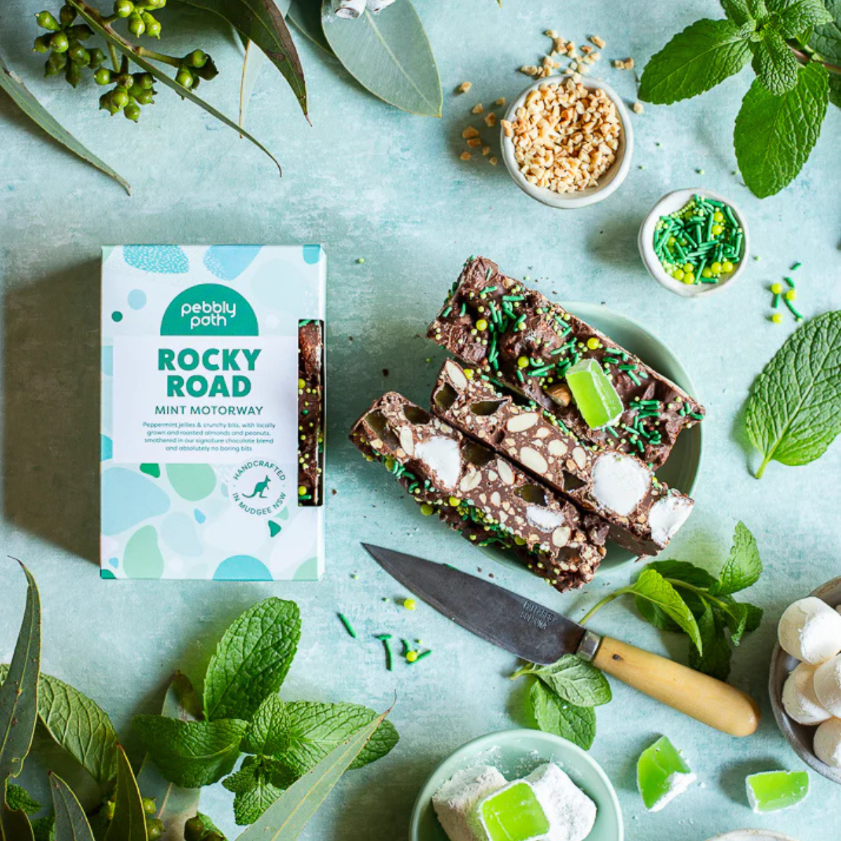 Pebbly Path Mint Motorway Rocky Road